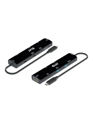 Club 3D 6-in-1 Hub - USB4 Dockingstation - Vielseitige 6-in-1 Dockingstation für Desktop und Laptop, bietet USB4, HDMI und 1GbE für optimale Konnektivität.