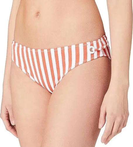 Skiny Damen Rio Slip Surf Girl Bikinihose Badehose Schwimmhose, Rot/Weiß, 38