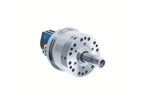 RÖHM Hydraulischer Vollspannzylinder OVS-130 SV - Druckspindel mit Sicherheitsventil für Betätigungsdrücke bis 80 bar, kompakte Bauweise und flexibler Einsatz in horizontaler oder vertikaler Position.