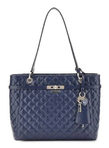 GUESS Schultertasche Idra Noel Tote Bag Midnight dunkelblau