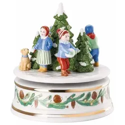 Hutschenreuther Christbaumschmuck Weihnachtsspiele Spieluhr groß 2025 - Dekohänger mit limitierter Spieluhr in 3 Größen, handbemalt und mit der Melodie 'Ihr Kinderlein kommet'. Fröhliche Designs entführen in die Kindheit und bereichern Ihre winterliche Dekoration.