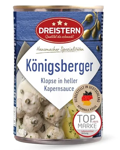 DREISTERN Königsberger Klopse 400g – Herzhafte Klopse in Kapernsauce