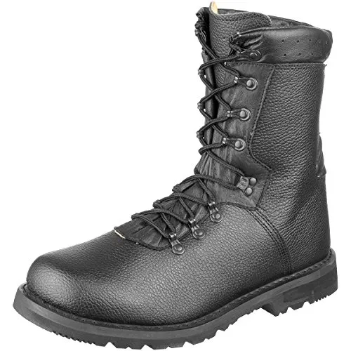 Brandit BW Kampfstiefel Modell 2000 - Robuste Stiefel in Schwarz, Größe 44 - Wanderschuhe mit gepolstertem Schaftabschluss, ölresistenter Sohle und hochwertigem Echtleder für optimalen Tragekomfort und Langlebigkeit.