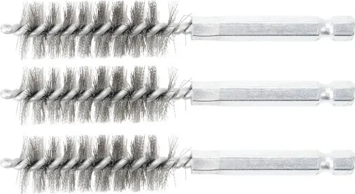 BGS-3078-16-S Stahlbürste 16 mm Antrieb Außensechskant 6,3 mm (1/4) 3-tlg.