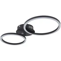 Deckenleuchte Ring Design schwarz
