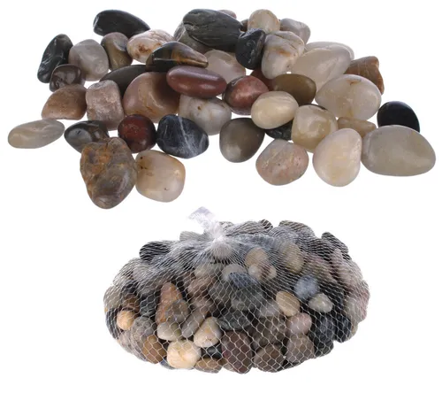 Dekosteine Dekokiesel Kieselsteine Netz mit 1 kg Inhalt 8-12mm Kiesel Dekoration