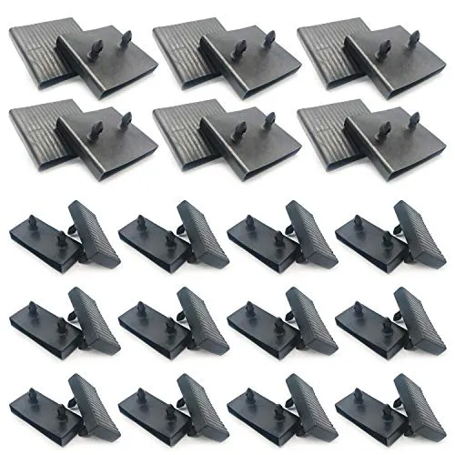 Lattenrost-Halter, 24 Seitenleistenhalterungen (63 mm x 9 mm innen) | Bett Lattenrost Lattenhalter, Kunststoff-Bettlattenhalter-Sets, für Einzel- und Doppelbetten, Verbindungszubehör (Schwarz) 12