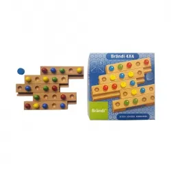 Brändi Stiftung Brändi 4x4 275107 - Gesellschaftsspiel für die ganze Familie, fördert strategisches Denken und sorgt für stundenlangen Spielspaß!