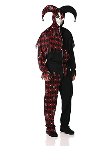 California Costumes Kostüm für Erwachsene, Schwarz, Größe L - Stylisches Kostüm in Schwarz und Rot, ideal für Fasching oder Karneval. Bequeme Passform mit Bindeband und elastischem Hosenbund für hohen Tragekomfort.
