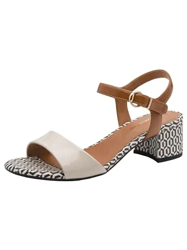 Tamaris Damen Sandalette mit Blockabsatz, beige, 39 EU - Genieße optimalen Komfort mit der Tamaris Sandalette! Der ANTIslide-Blockabsatz sorgt für sicheren Halt, während das vegane Obermaterial und das weiche Innenfutter ein angenehmes Tragegefühl bieten. Perfekt für jeden Anlass!