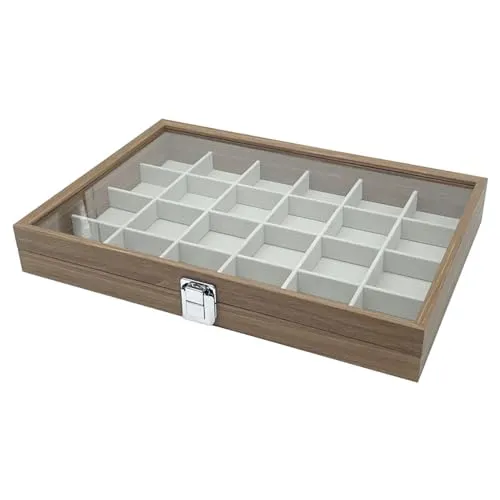 mixed24 Schmuckkasten Holz mit 24 Fächern von mixed24