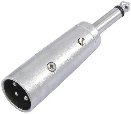 Omnitronic 30226450 XLR Adapter [1x XLR-Stecker 3 polig - 1x Klinkenstecker 6.3 mm (mono)]
