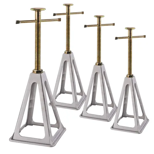 Alu Anhänger Stützen Set 4-tlg. 4000 kg - Stützräder & -halter, robustes Set für hohe Stabilität und maximale Tragfähigkeit von bis zu 4000 kg beim Abstellen von Anhängern.