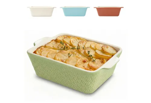 Praknu Keramische Auflaufform klein für 2 Personen - Kompakte Auflaufform aus hochwertiger Keramik (21×16 cm) mit Antihaftbeschichtung. Ideal für Aufläufe und Desserts, leicht zu reinigen und spülmaschinenfest. Hoher Rand für großzügige Portionen ohne Überlaufen.