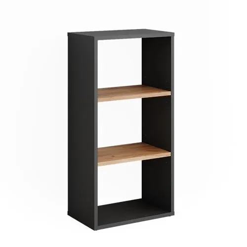 Vicco Bücherregal Orlando, Anthrazit/Goldkraft Eiche - Bücherregal in modernem Design, bietet Platz für Bücher und Accessoires. Verstellbare Einlegeböden für optimale Anpassung, ideal für jeden Wohnbereich.