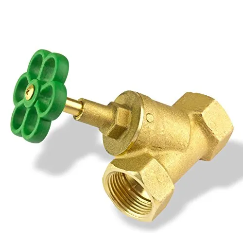 Stabilo-Sanitaer Schrägsitzventil 1 1/2 Zoll DN40 - Hochwertiges Messing Absperrventil für effiziente Wassersteuerung, ideal für Sanitärinstallationen mit einem Temperaturbereich von 0° - 95°.