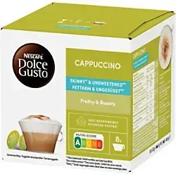 NESCAFÉ Dolce Gusto Skinny/Light Kaffeekapseln Cappuccino Packung mit 8 Kaffeekapseln und 8 Milchkapseln