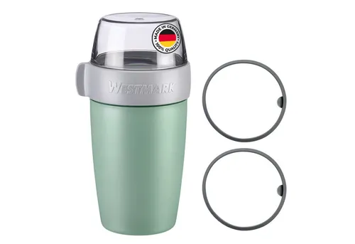 WESTMARK Lunchbox Müslibecher/Lunchpot, mit 2 auslaufsicheren Fächern: 200 ml + 500 ml, Kunststoff (PP/SAN/TPE)