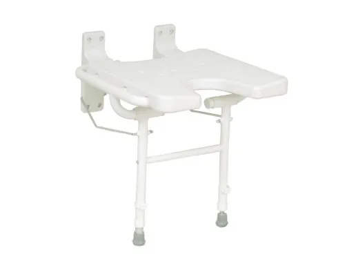 Drive Medical Duschklappsitz DKS 130, weiß - Dusch- & Badestühle, hochklappbarer Sitz mit 130 kg max. Belastung, ideal für mehr Sicherheit und Komfort in der Dusche.