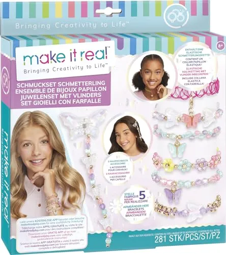 Lansay Schmuck-Bastelset 41323 – Make it real – Schmuck Schmetterling