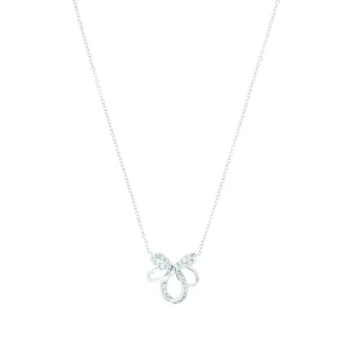 Amor Kette mit Anhänger Schleife, 2039964 - Ketten mit Anhänger aus 925 Sterling Silber, verziert mit funkelnden Zirkonia, ideal für Alltag und besondere Anlässe, inklusive praktischer Verpackung zum Verschenken.