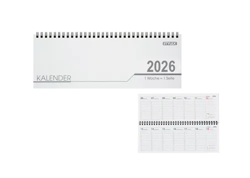 Schreibtisch Kalender 2026 - 32 Blatt - Tischkalender mit 32 Blatt, ideal für die Organisation und Planung im Büro oder Zuhause, bietet eine übersichtliche Darstellung des Jahres 2026.