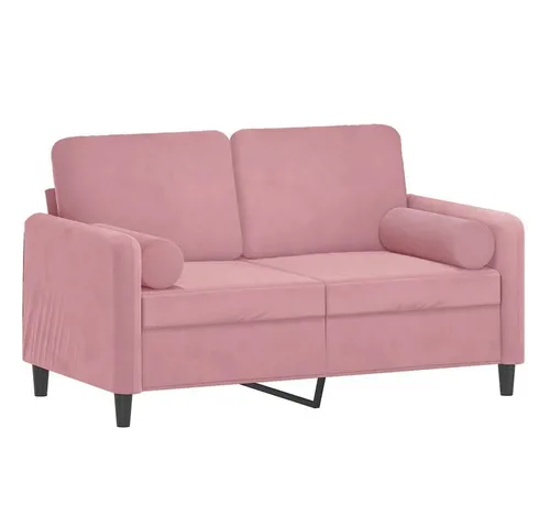 vidaXL 2-Sitzer-Sofa Rosa mit Zierkissen in pink von vidaXL