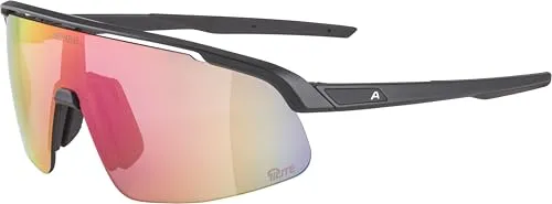 ALPINA Turbo Pro - Sport-Performance Brille mit Lüftung, black-metallic matt - Sportbrille mit QuattroflexLite für verbesserte Sicht und 100% UV-Schutz. Ideal für sportliche Aktivitäten mit stabilem, bequemen Sitz und Fogstop-Beschichtung gegen Beschlagen.
