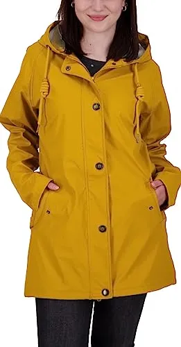 Ankerglut Damen Friesennerz Regenmantel - Funktionsjacke für Damen, wasserdicht und windfest mit leichtem Jerseyfutter, ideal für Outdoor-Aktivitäten und wechselhaftes Wetter.
