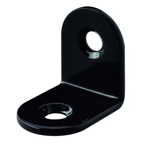 Stuhlwinkel, 15 x 20 x 20 x 2 mm, Stahl pulverbeschichtet, schwarz, 10 Stück