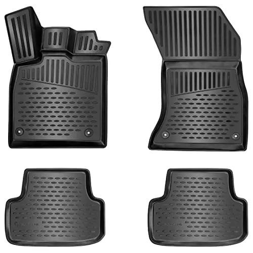 ELMASLINE Design 3D Gummimatten Set für Renault TWINGO 3 III - Fußmatten mit perfekter Passform und extra hohem Rand für umfassenden Schutz vor Schmutz und Flüssigkeiten. Langlebig und pflegeleicht, ideal für Ihr Renault TWINGO 3 (2014-2024)!