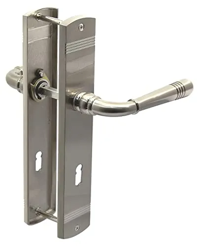 Häusler Türbeschlag 1382 Helena LS BB Nickelmatt Türdrücker - Eleganter Türdrücker für Zimmertüren mit geprüfter Qualität, passend für Türdicken von 35-45 mm. Ideal für Bad- und WC-Türen mit ansprechendem Design.