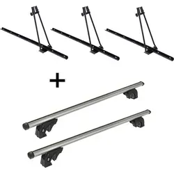 3x ORION Fahrradträger Set + VDP LION2 Dachträger für Toyota Rav 4 (XA40) - Praktisches Set mit 3 Fahrradträgern und einem Dachträger für Toyota Rav 4 (XA40) ab 13. Einfach zu montieren, für alle Fahrräder bis 55 mm Reifendicke geeignet, sorgt für mehr Platz im Fahrzeug.