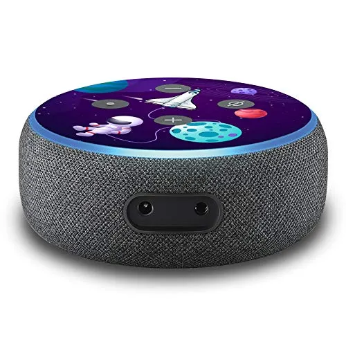2er Set Folie Cover für intelligenten Smart Speaker Lautsprecher Aufkleber Schutzfolie Skin selbstklebend passgenau Klebefolie für Sprachassistent R137 (Nr. 33 Weltall)