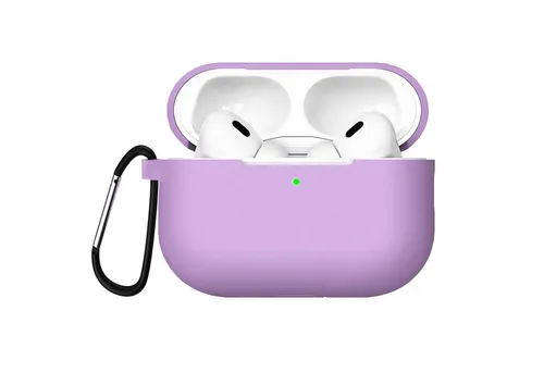 CoolGadget Kopfhörer-Schutzhülle Basic Silikon Hülle für AirPods Pro 2 Schutzhülle mit Karabiner, Soft Touch Case, stoßfest, rutschfest, 360° Schutz, kabellos ladbar