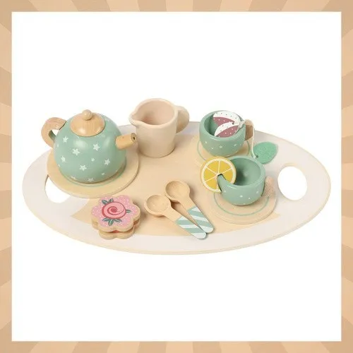 KRUZZEL Kinder Teeservice aus Holz – Komplettes Küchenset für 2 Personen - Das KRUZZEL Teeservice aus Holz fördert kreatives Spiel und soziale Fähigkeiten. Mit Teekanne, Tassen und Zubehör erleben Kinder spannende Teepartys und stärken ihre Fantasie – ideal für stundenlangen Spielspaß!