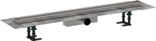 hansgrohe RainDrain Compact Komplettset 90 cm - Befliesbare Duschrinne für Standardinstallation, extrem flach mit nur 12 mm Höhe, ideal für moderne Duschbereiche.