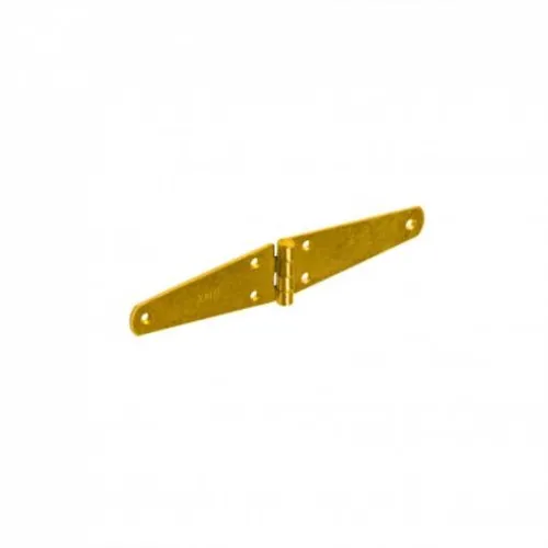 10x Kistenband mit vernietetem Stift gelb verzinkt 150x35x2,0mm