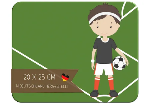 CreaDesign Frühstücksbrett Kinder Fußball Brettchen, Kunststoff, 20x25 cm, Kunststoff, (1-St)