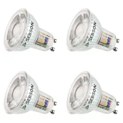 4x LED Lampen GU10 5W warmweiss RA95 flimmerfrei 230V LED Leuchtmittel SEBSON