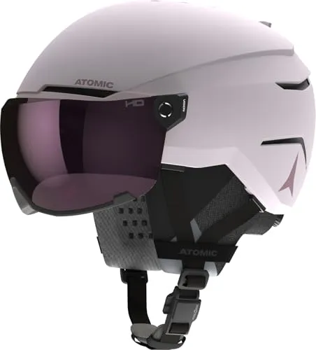 Atomic Skihelm SAVOR AMID VISOR HD CONC/PERFO CONCRETE - Helm mit integriertem HD-Visier für klare Sicht bei jedem Licht, bietet maximalen Aufprallschutz dank AMID-Technologie und sorgt mit 360° Fit System für perfekten Sitz.