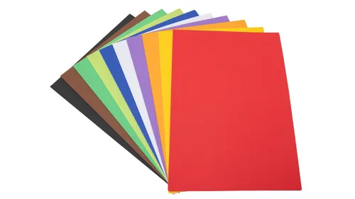 Tonpapier A4 10Farb.sort. FOLIA 605 130g - Vielfältige Farben für kreative Projekte, ideal für Schule und Bastelarbeiten