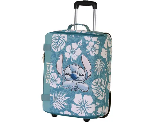 Lilo und Stitch Aloha-Faltbarer Kabinenkoffer, Blau - Handgepäck mit praktischem faltbarem Design, ideal für platzsparende Aufbewahrung und mit TS Lock für sichere Inspektion.