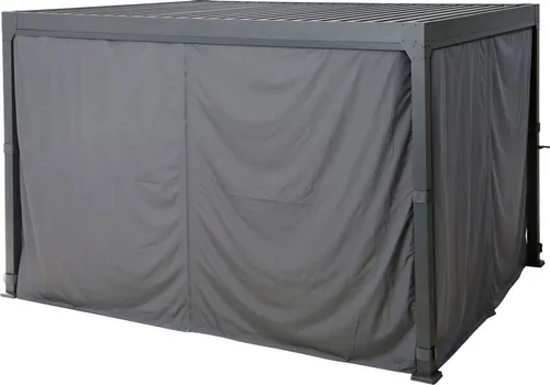 KONIFERA Pavillonseitenteil grau (anthrazit) 300 cm - Zubehör für Pavillons: Witterungsbeständiges, abnehmbares Seitenteil für den Pavillon »Palma« 300x400 cm, ideal für zusätzlichen Schutz und Privatsphäre.