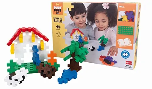 Plus-Plus Geniales Konstruktionsspielzeug, Big Learn to Build, Bausteine-Set, 60 Teile, 300.3288, Schwarz