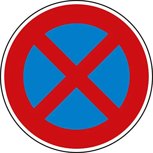Verkehrszeichen Absolutes Halteverbot Nr. 283 | Ø 420mm, Alu 2mm, RA1 | Original Verkehrsschild nach StVO mit RAL Gütezeichen | Schild Halteverbot | Dreifke®
