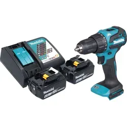 Makita DHP 490 RG Akku Schlagbohrschrauber 18 V - Akkuschrauber mit 65 Nm Drehmoment, bürstenlosem Motor und robustem XPT-System für zuverlässigen Einsatz unter schwierigen Bedingungen.