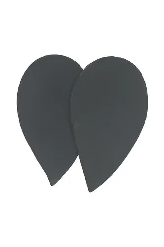 hausleben Servierplatte 2er Set Schieferplatten Tropfenform 24x15 cm, (1-tlg), aus Naturschiefer, ideal für Vorspeisen, Deko & Geschenk