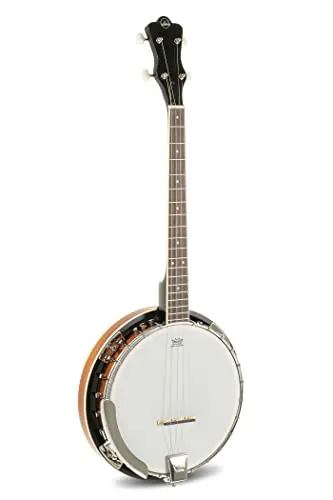 GEWA Select Banjo 4-string - Sonstige Zupfinstrumente, hochwertiger Mahagonikessel und REMO-Weatherking Fell für exzellenten Klang, inklusive Koffer für sicheren Transport.
