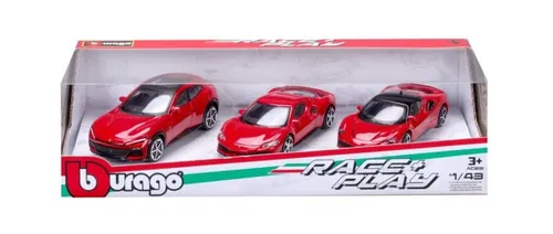 BURAGO 1836102R Geschenkset Ferrari Maßstab 1/43